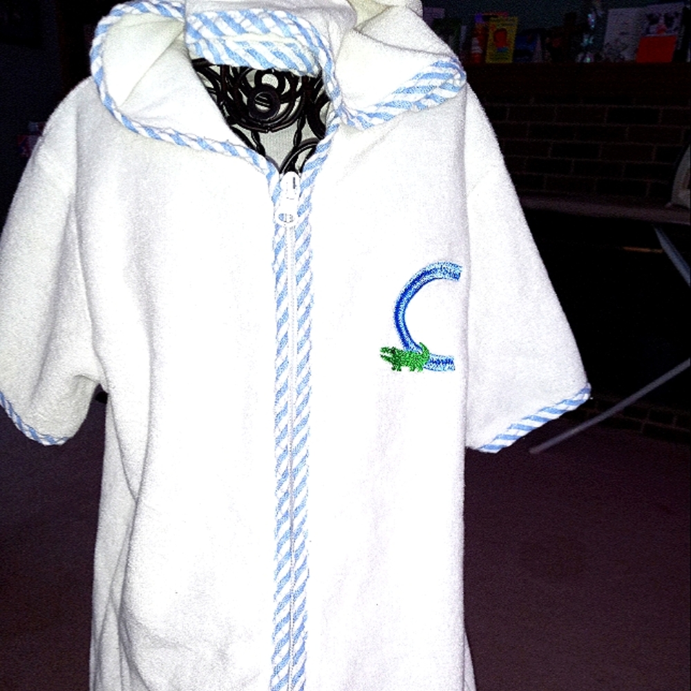 Monogram "C" or "H" Swim/Bath Terry Robes, 5T